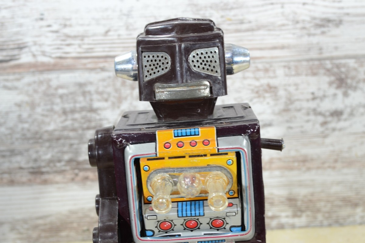 Vintage Japan Tin Litho Battery Operated Mr. Zerox Parts