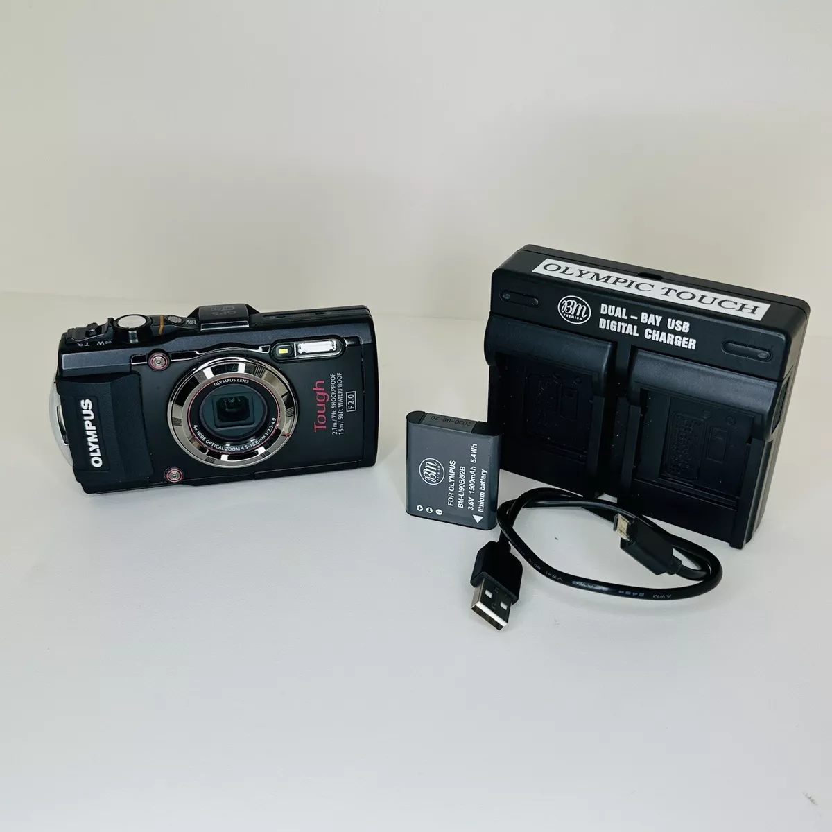 Olympus Stylus TOUGH TG-3 16MP Digital Camera w/4x Zoom Black Tested