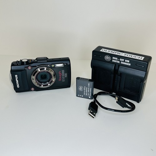 Olympus Stylus TOUGH TG-3 16MP Digital Camera w/4x Zoom Black Tested