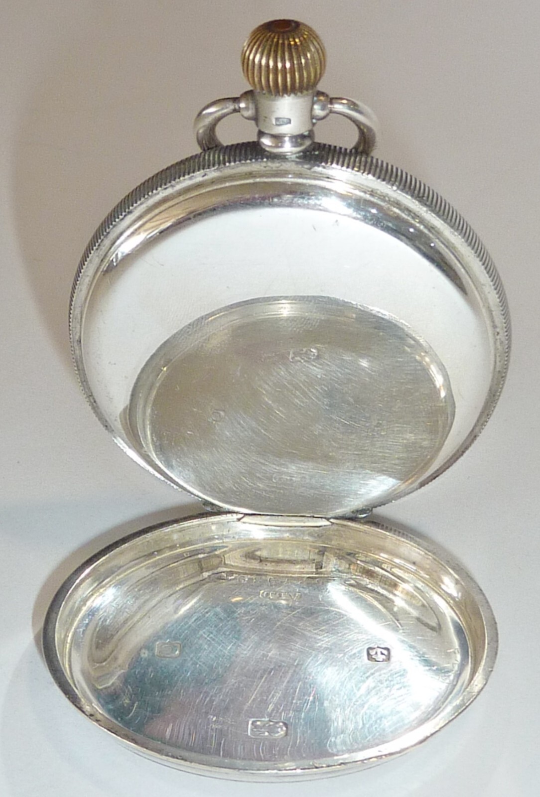 ANTIQUE STERLING SILVER case B'ham 1927 RAND hunter POCKET watch repair
