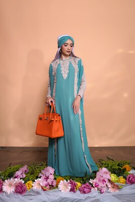 long abaya, mint green beach long dress | eBay