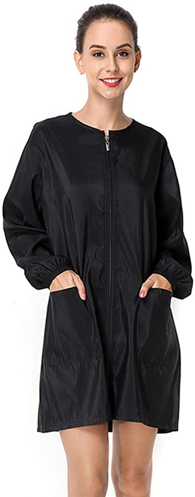 Chameleon Fabric Salon Smock Professional Stylist Jacket Waterproof Haircut  Cape | eBay