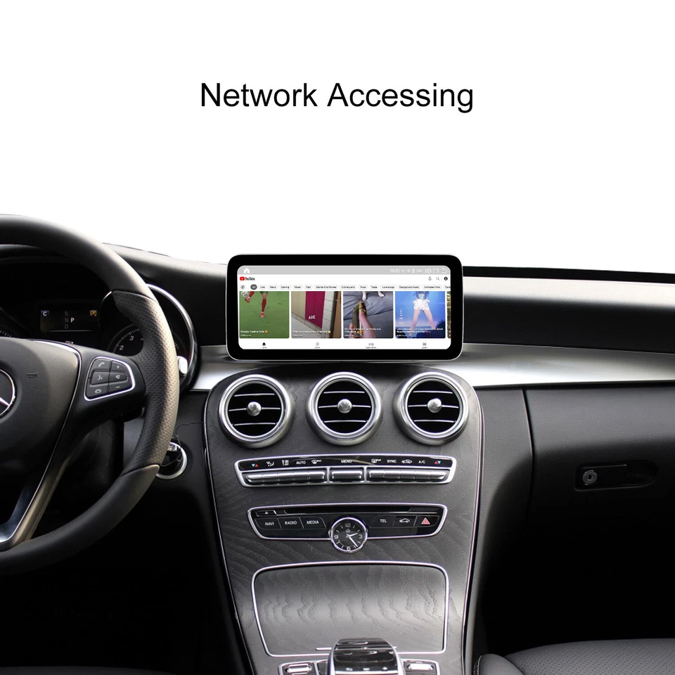 10.25" Android 8+128GB GPS SAT For Mercedes Benz C GLC V W205 Autoradio Carplay - Bild 4 von 4