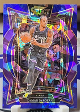 2024-25 Select Blue Cracked Ice Concourse Demar Derozen #33 Kings