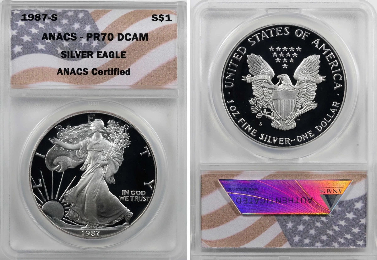 American Eagle PR 70 Graded 1987 Silver Bullion Coins for sale | eBay