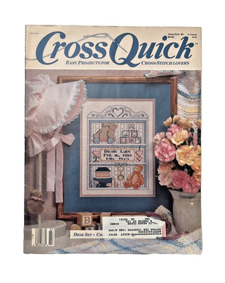 Cross Quick Magazine Vintage June/July 1989 Cross Stitch Easy Project