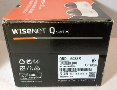 Hanwha Vision QND-6022R 2MP H.265 IR Indoor Dome Security Camera PoE