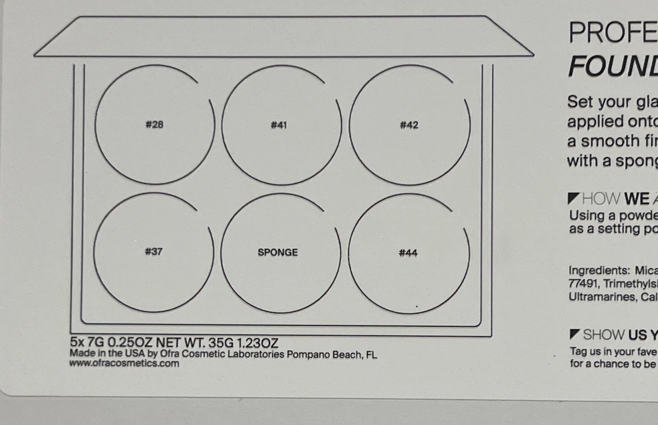 OFRA New Refillable Professional Foundation Palette With mirror - Image 2 of 3