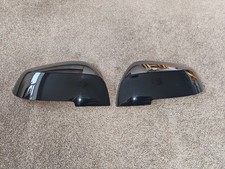Pair Of Genuine BMW 1 2 3 4 Series Gloss Black Mirror Caps