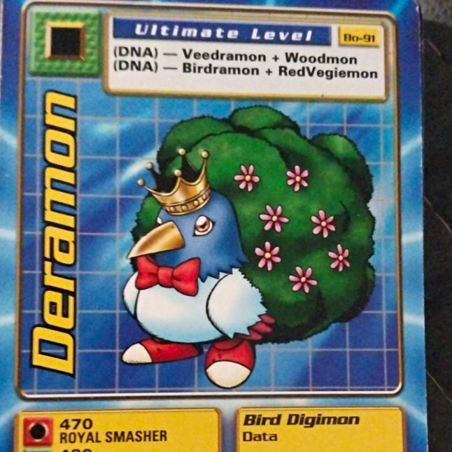 Bandai Digimon Digital Monsters Deramon Bo-91 Ultimate Level Trading Card 1999