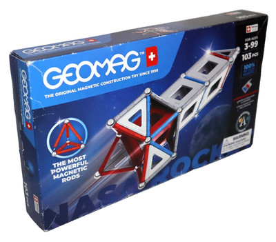 GEOMAG NASA ROCKET APOLLO MISSION SPACE SHIP BUILDING TOY SWISS MADE NEW RARE