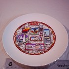 KWC Michigan Theme Ceramic Decorative Plate Round Glossy White Multicolor — photo 1
