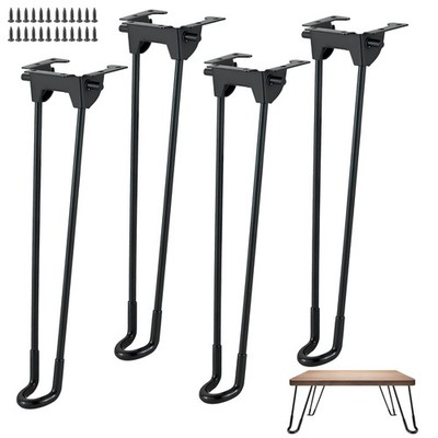 4Pcs Folding Hairpin Legs15 Inch Foldable Coffee Table Legs with Mounting Scr...
