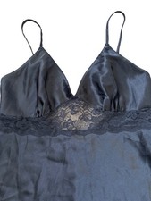 Frederick s of Hollywood black Nighty Lingerie Spaghetti Straps Slip Dress sz M