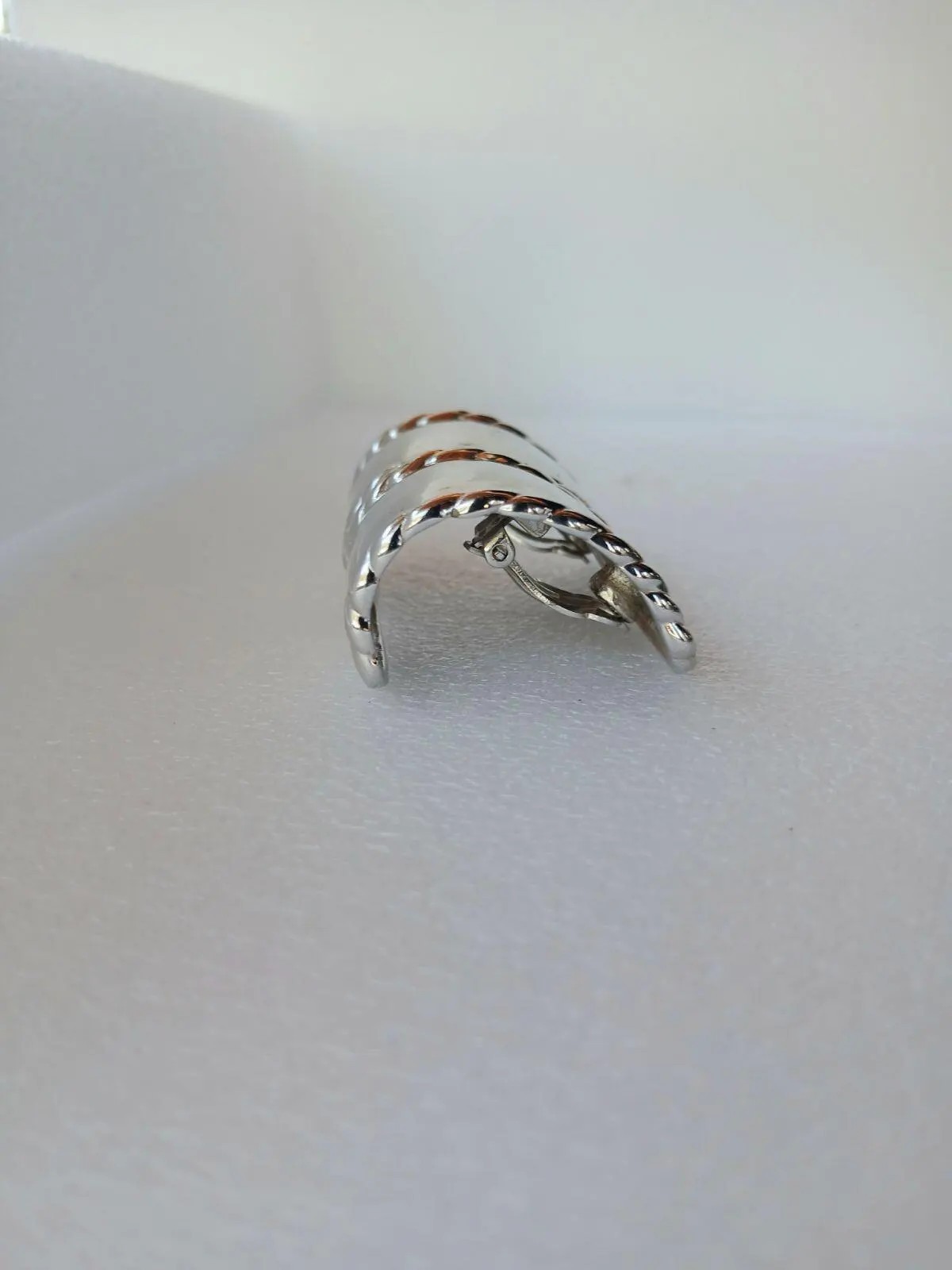 Vintage Givenchy Silver Tone Clip-On Earrings 1980s Designer 37.4g thumbnail 8