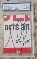 Mike Golic Signed 2010 Book Cut PSA Certified & Encapsulated Philadelphia Eagles