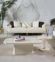 Elegantes Wohnzimmer-Set (Sofa 3 Sitzer+ 2X Couchtisch) FüR Moderne InnenräUme