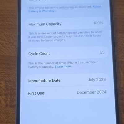 Apple iPhone 15 128GB Blue  iOS Network Locked 48MP Bar Smartphone 3M415LL/A