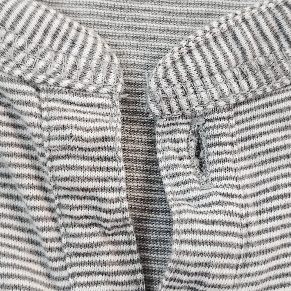 Camiseta Henley Kenneth Cole New York Gris Rayas Manga Corta Algodón Para Hombre 2XL Foto 4 de 4