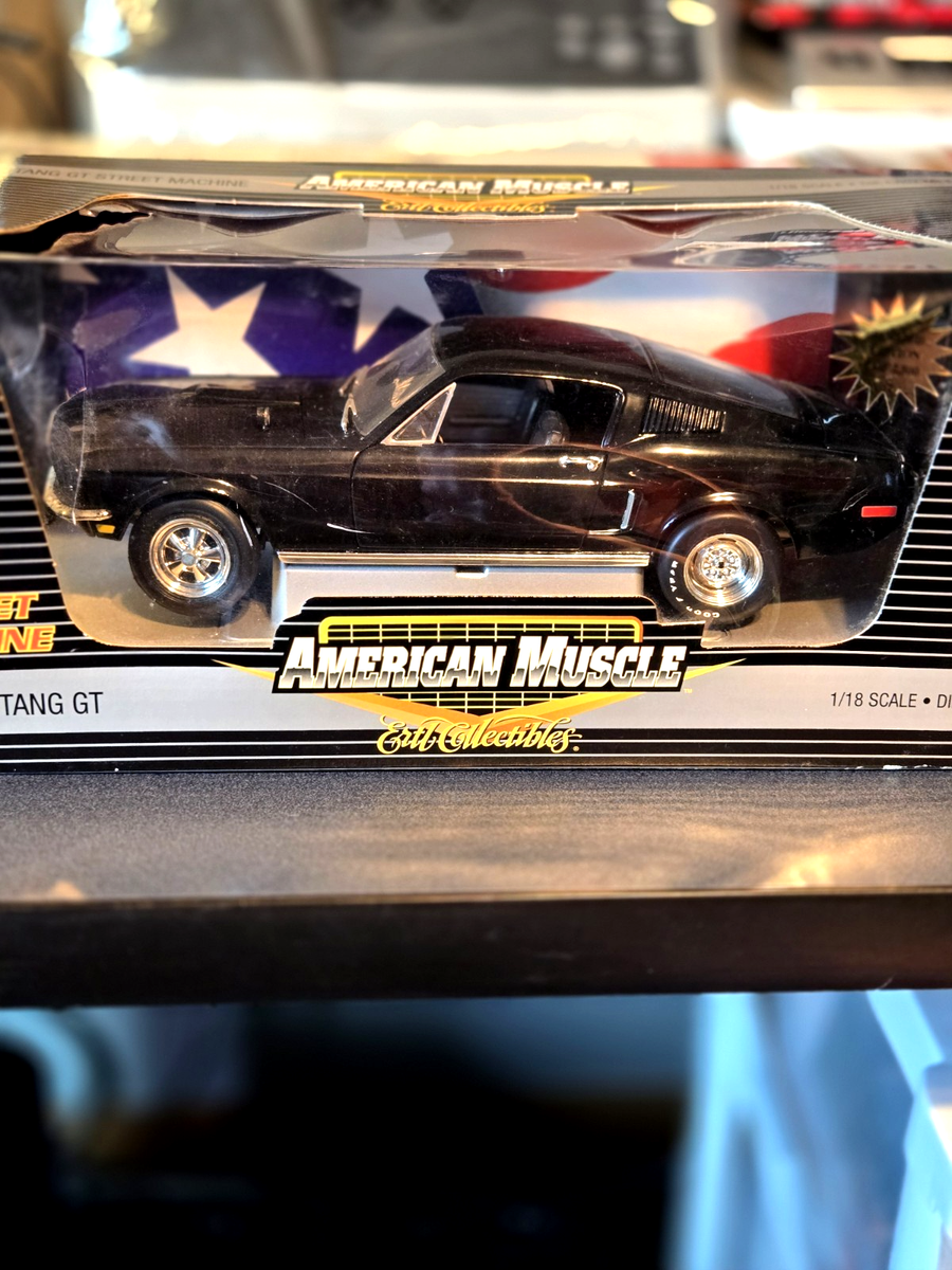 🔥ERTL American Muscle 1/18 Diecast 1968 Mustang GT Street Machine