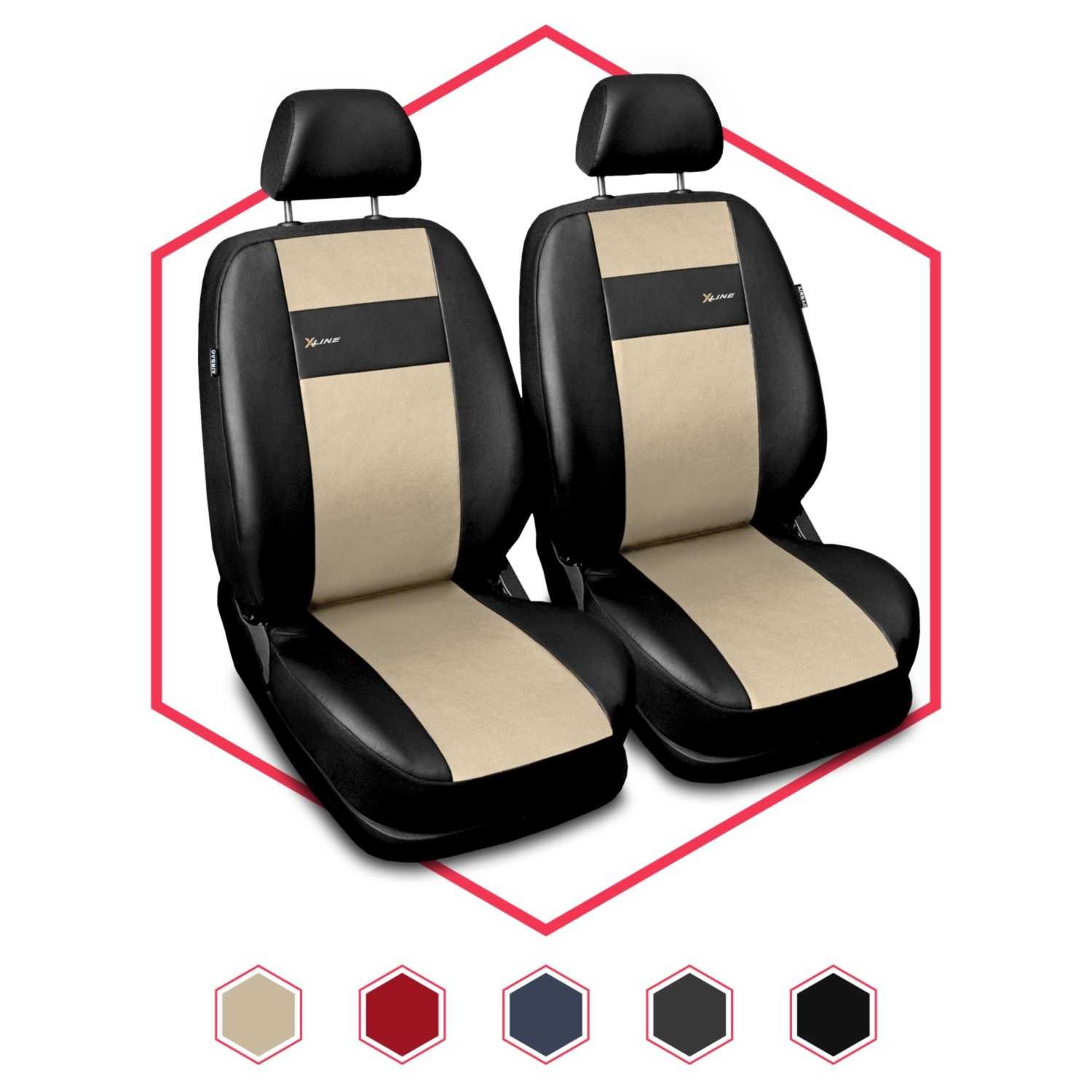 Fundas de asiento de coche Fundas universales Coche Coche Set 1+1 Delanteras para Nissan Qashqai