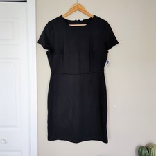 Old Navy NWT Black Knit Short Sleeve Sheath Dress Large Career Office Work