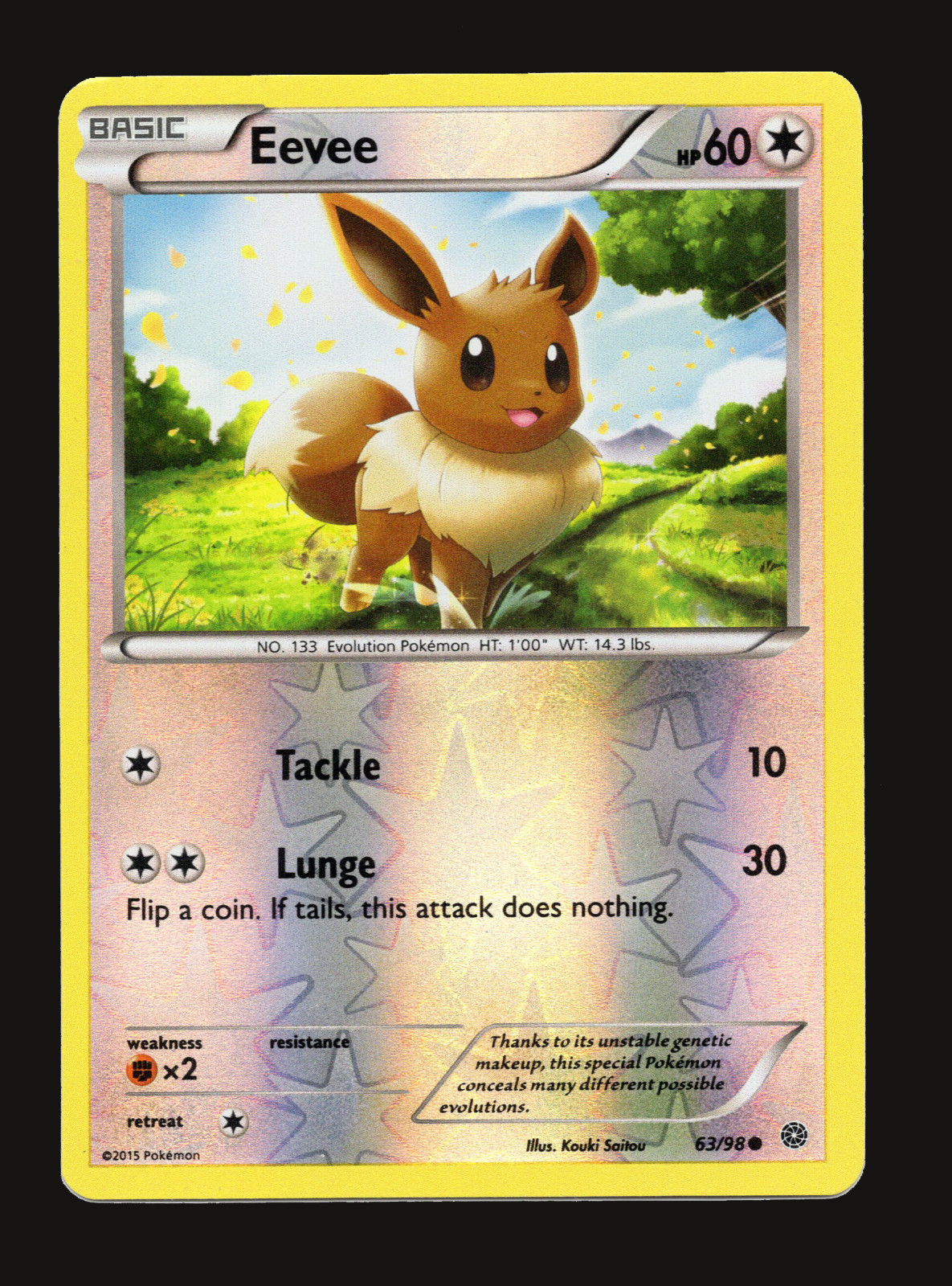 Pokemon TCG Eevee Ancient Origins 63 XY Reverse Holo NM Card