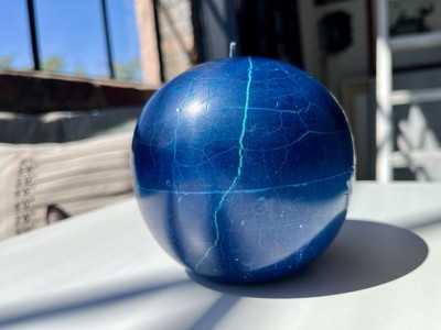 Vintage Lava Enterprises Magma Blue Lava Orb Candle MCM decor