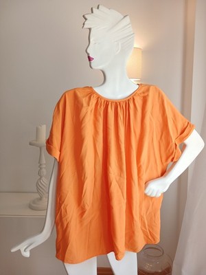 Bluse von Seidensticker Größe 44 Orange Top Zustand Damen