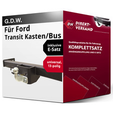 Für Transit Bus V363 / FAD / FBD (G.D.W.) Anhängerkupplung starr + E-Satz 13pol