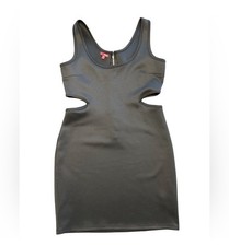 Vintage Y2K dead-stock black BONGO edgy sexy mini dress with side cutouts NWT LG