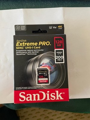 SanDisk 128GB Extreme PRO SD SDXC Memory Card 170MB/s Class 10 UHS-1 U3 4K 128G
