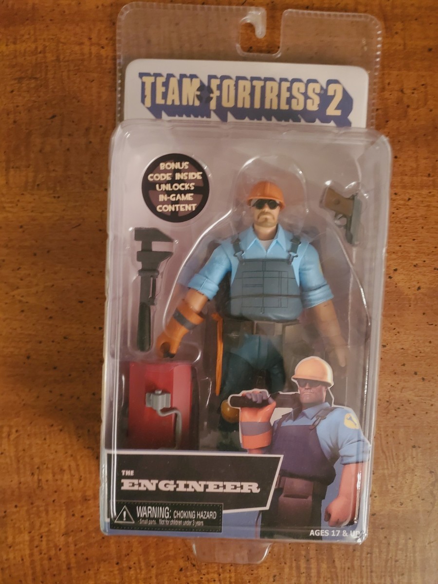 NECA Team Fortress 2 BLUE Engineer Action Figure Sealed In Box | eBay
