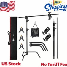 C Stand Light Stand Stainless Metal Photography Kit - Heavy Duty 10.8ft/330cm