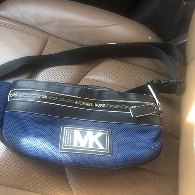 Michael Kors Cooper Belt Bag Sapphire Blue / Black 37U0LCOY0L NWT $278 Retail FS
