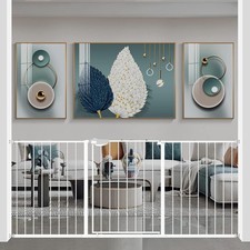 Triple Lock Baby Gate Extra Wide 67.32-72.04" Pressure Mounted Walk Through S...