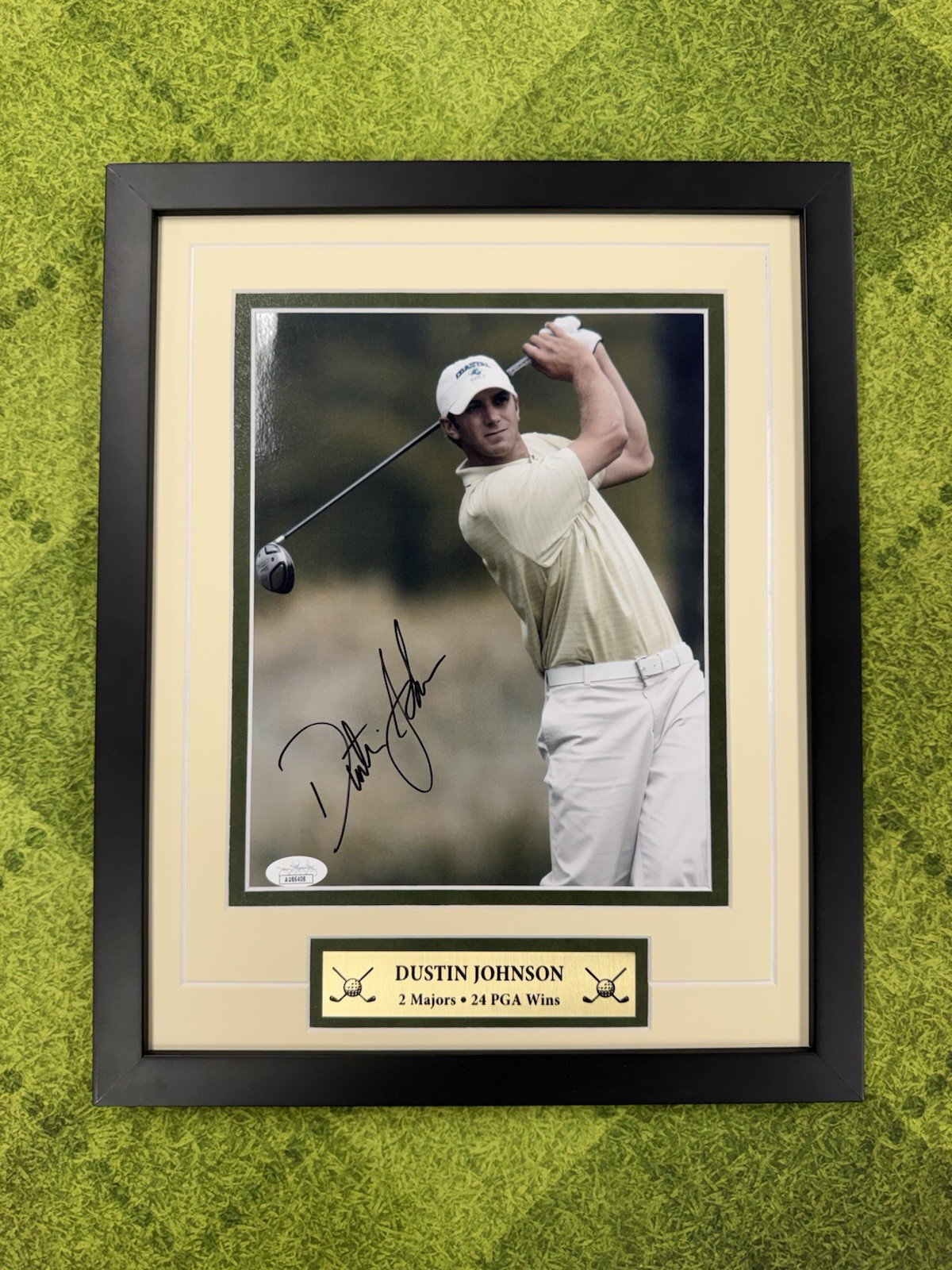 Dustin Johnson Autographed Signed 8x10 Photo Jsa Auto Custom Framed PGA Liv Golf 