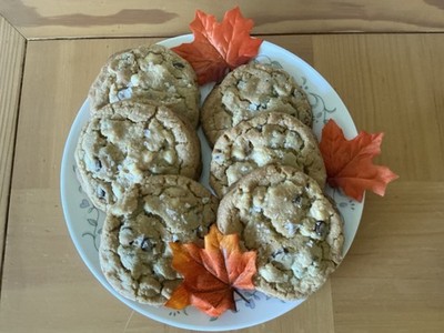 Homemade  Triple Chocolate Chip / Sea Salt Cookies Jumbo Size 3.5 Oz One Dozen