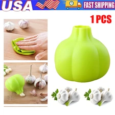 1 PCS Manual Rolling Garlic Peeler Silicone Kitchen Gadget Tool Daily Use Yellow