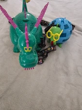 Disney Electrical Parade Dragon Popcorn Bucket & Turtle Sipper Cup SET