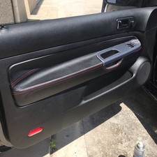 2dr Blackred Leather Interior Door Panel Armrest Cover For Vw Golf 4 Mk4 98-05 2dr Blackred Leather Interior Door Panel Armrest Cover For Vw Golf 4 Mk4 98-05