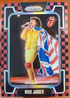 MICK JAGGER ROLLING STONES 2025 PRIZM RED BLACK CHECKERBOARD REFRACTOR 77/179 #1
