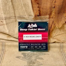 La Bella Flat Wound Bass Strings 41" Super Long Scale For Ampeg Devil Bass-AEB