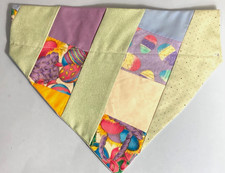 Over Collar SlideOn Pet Dog Cat Bandana EASTER PATCHWORK  LARGE