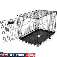 30 Inch Wire Dog Crate W/ 5-Point Locking System Medium Dogs Indoor Outdoor New