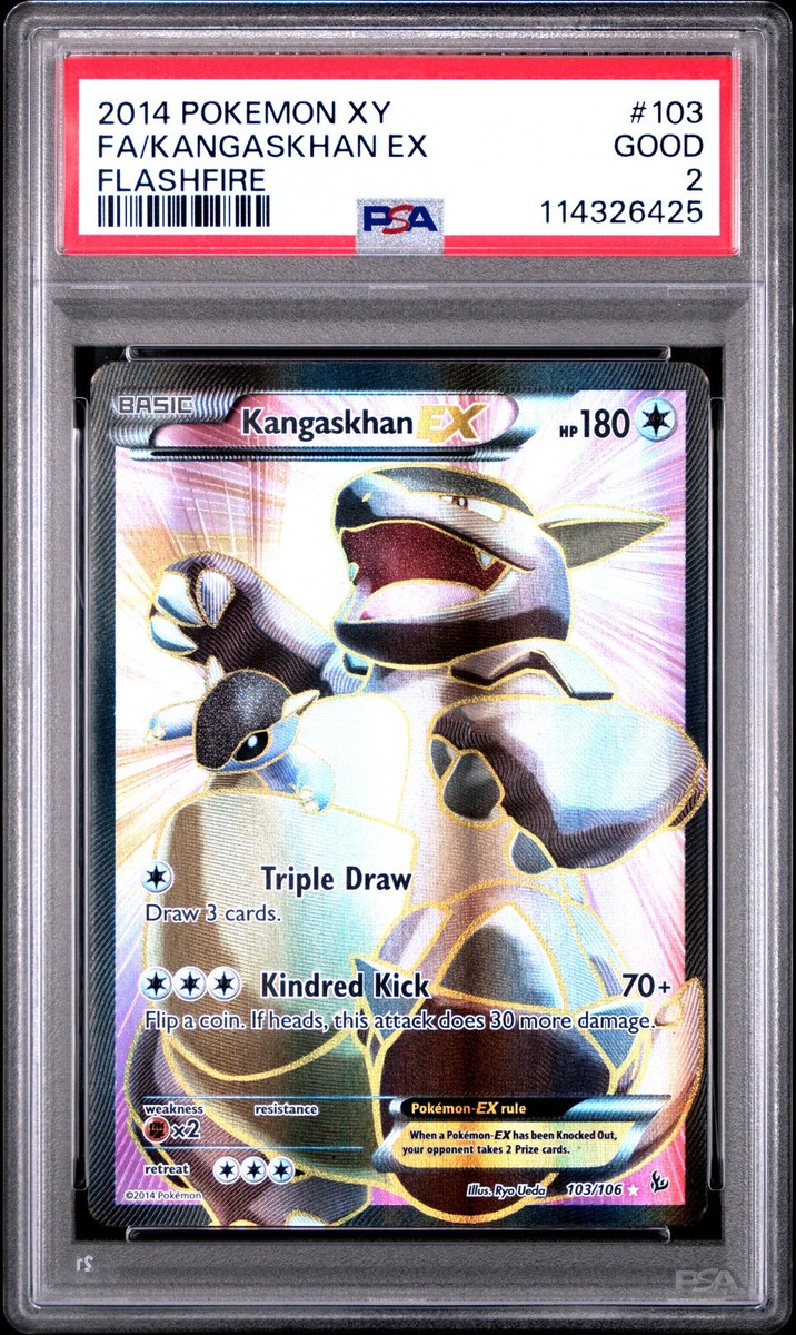 2014 POKEMON FLASHFIRE KANGASKHAN EX #103 FULL ART PSA 2 GD