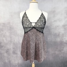 Victorias Secret Slip Dress Size XL Chemise Leopard Soft Grunge Dark Coquette