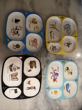 BABY CIE Divided Melamine Baby Feeding Plates - Set Of 4