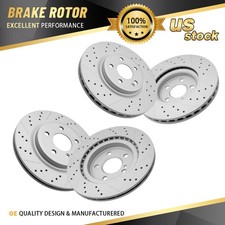12.6 Front 11.61 Rear Drilled Disc Brake Rotors For Mercedes-benz Cla250 14-19 12.6 Front 11.61 Rear Drilled Disc Brake Rotors For Mercedes-benz Cla250 14-19