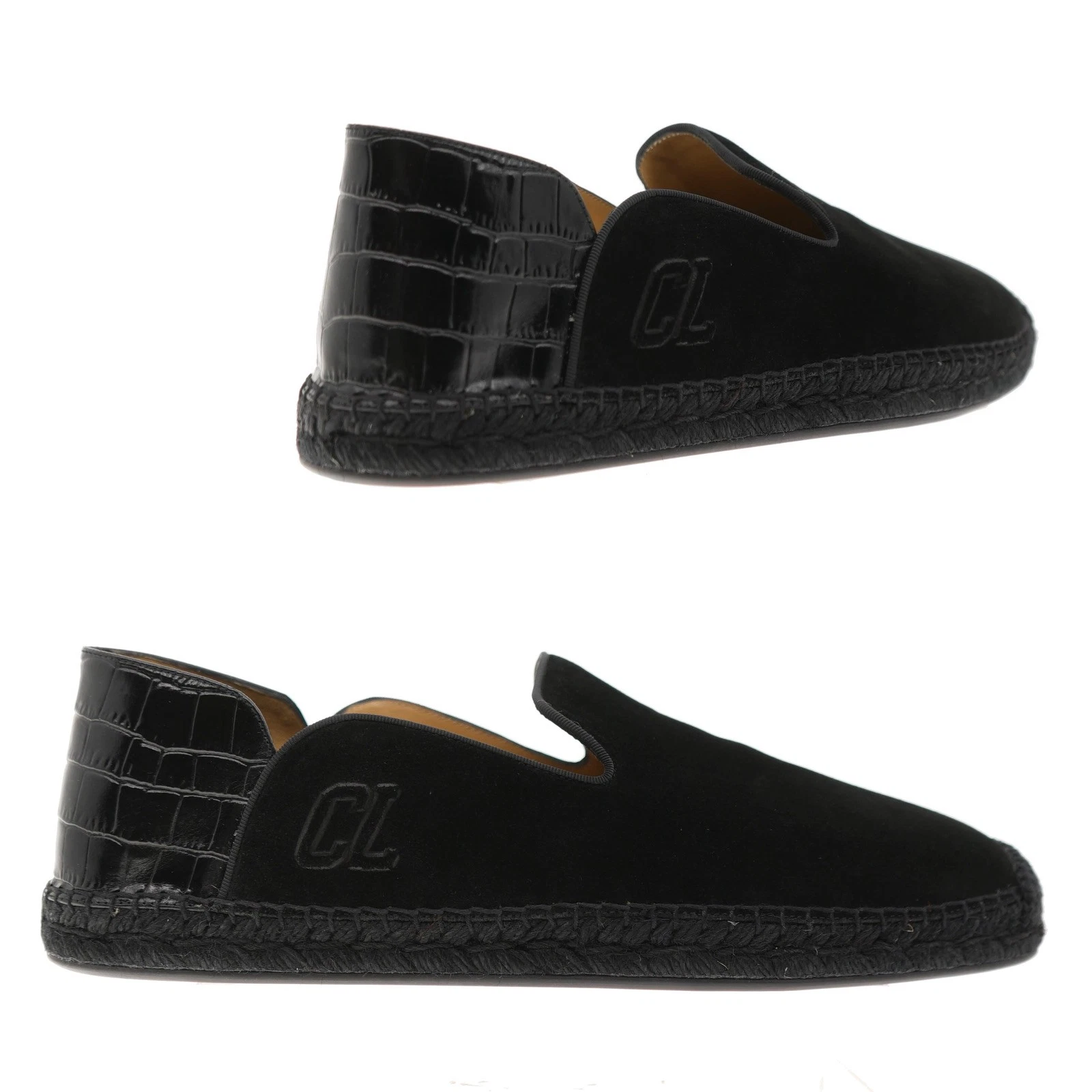 Christian Louboutin — Christian Louboutin Varsi Espadrilles Black Suede Leather Size 12 US New